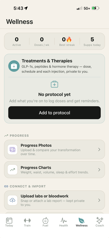 Wellness screen